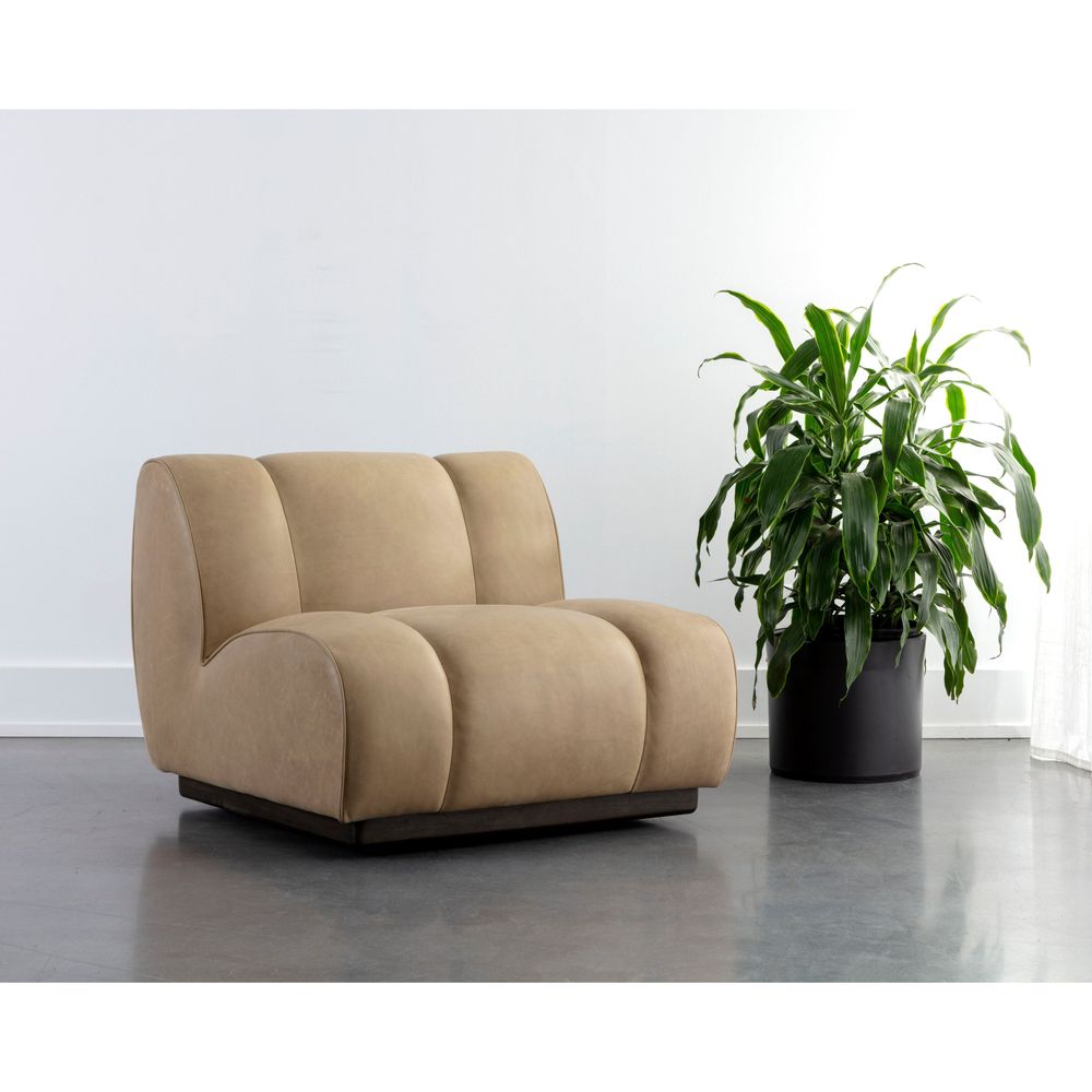 Lounge Chairs Blaise Swivel Lounge Chair - Sahara Sand Leather