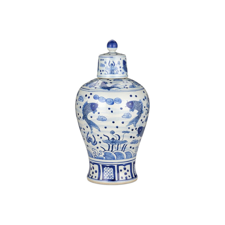 South Sea Blue & White Meiping Medium Jar