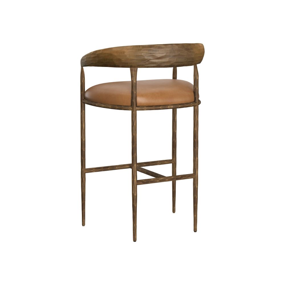 Zanatta Barstool - Tan Leather
