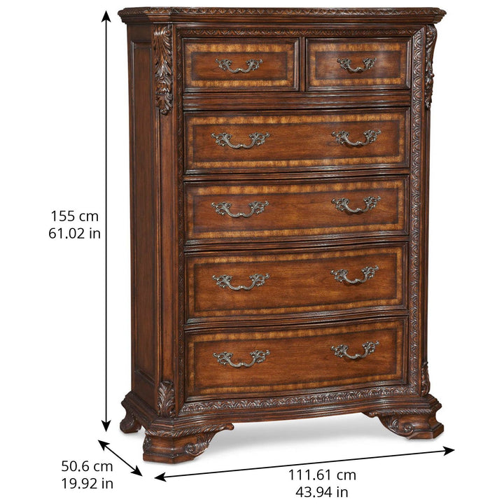 Old World Drawer Chest - Brown