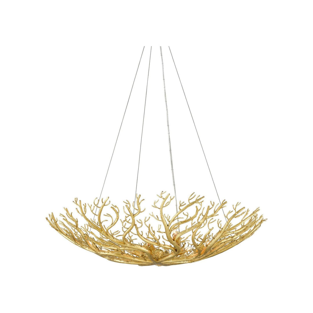 Sea Fan Gold Bowl Chandelier