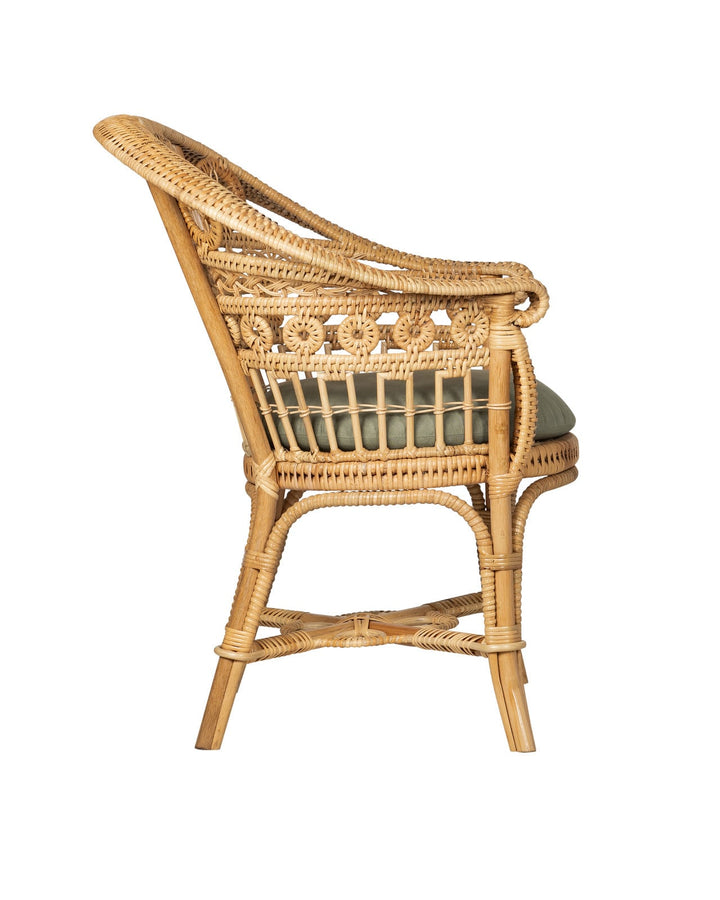 Lounge Chairs Eugenie Natural Armchair, Linho Loden