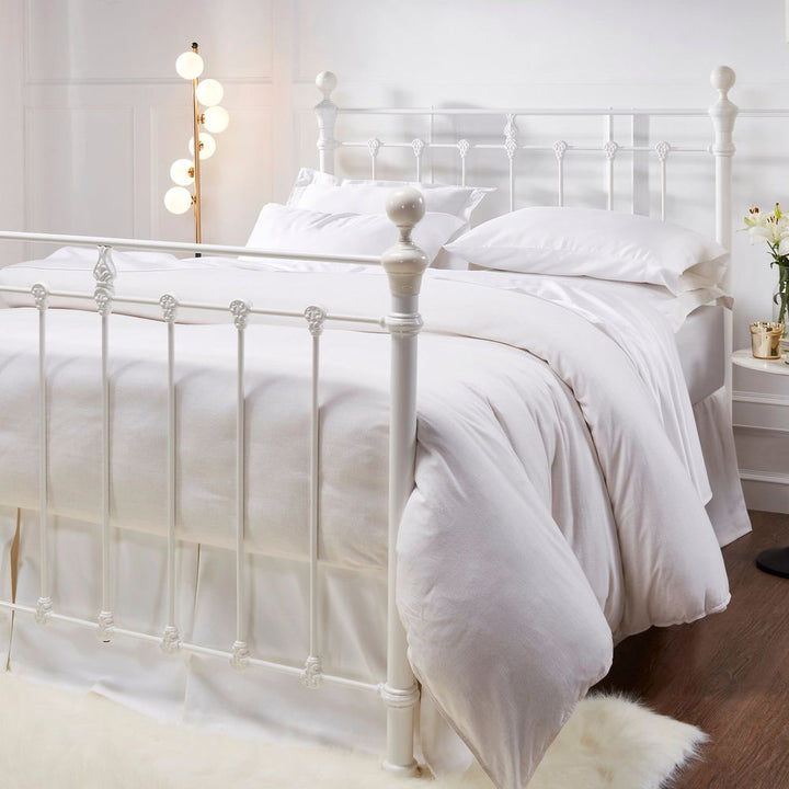 Beds Castile Metal Bed - Solo Satin White - Queen