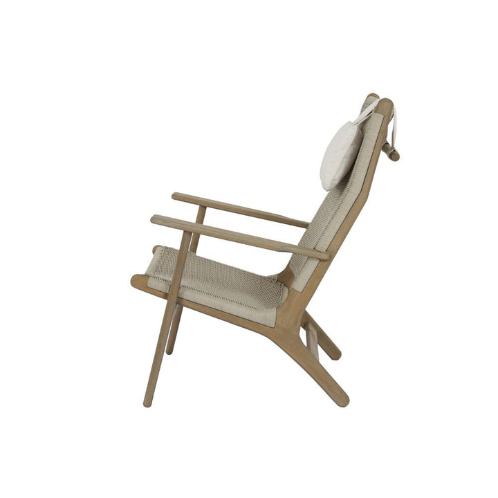 Outdoor Lounge Chairs Coastal Teak Cushionless Highback Chair