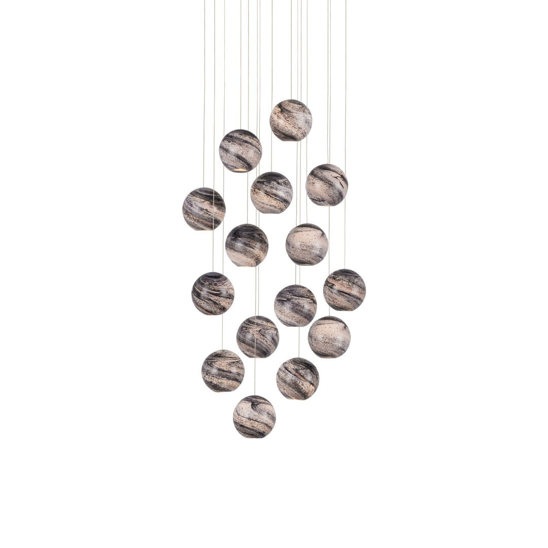 Palatino 15-Light Round Multi-Drop Pendant