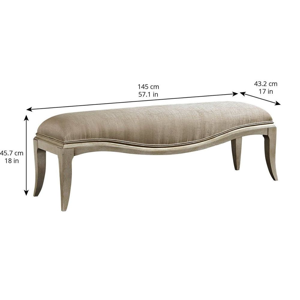 Starlite Bed Bench - Silver