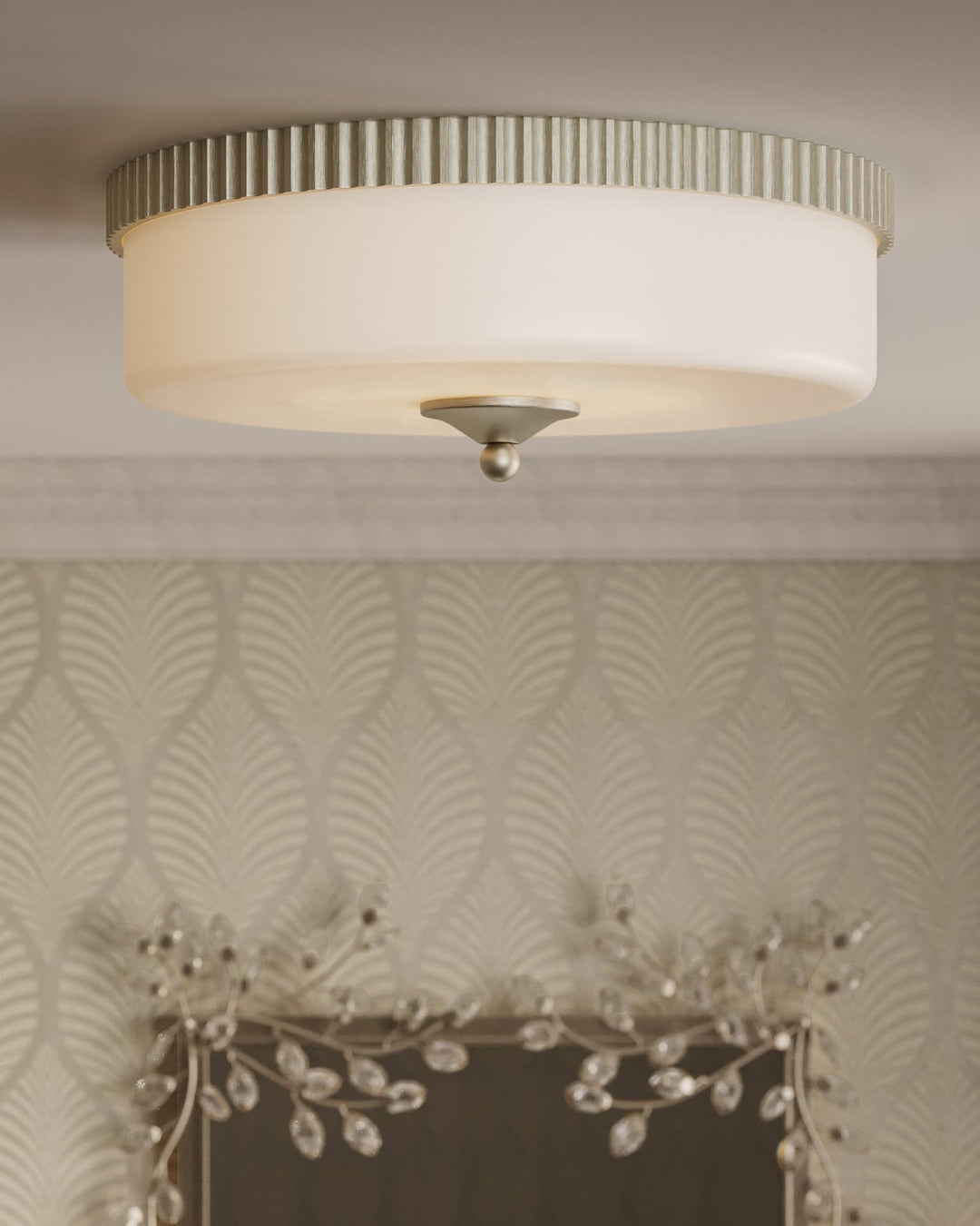 Wall Mirrors Forget-Me-Not Silver Rectangular Mirror