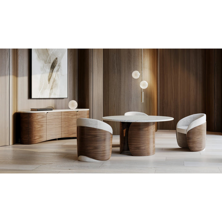 Fleur Wood Back Dining Chair - image 3