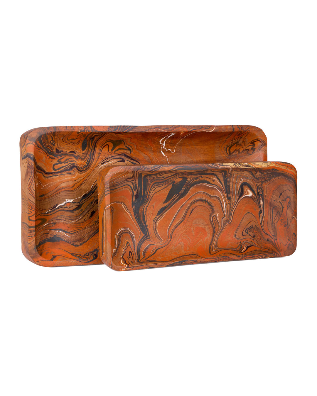 Divine Orange Tray Set of 2