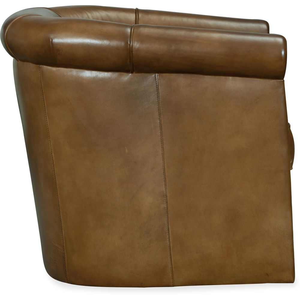 Lounge Chairs Axton Swivel Leather Club Chair