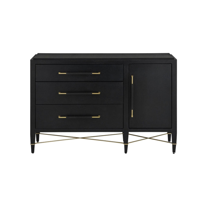 Verona Black Three-Drawer Chest