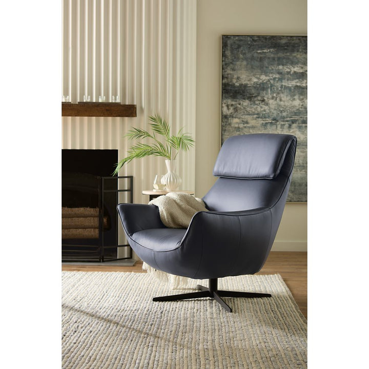 Hughes Swivel Chair - Blue