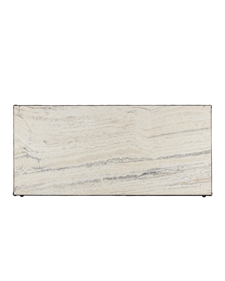 Agora White Travertine Cocktail Table