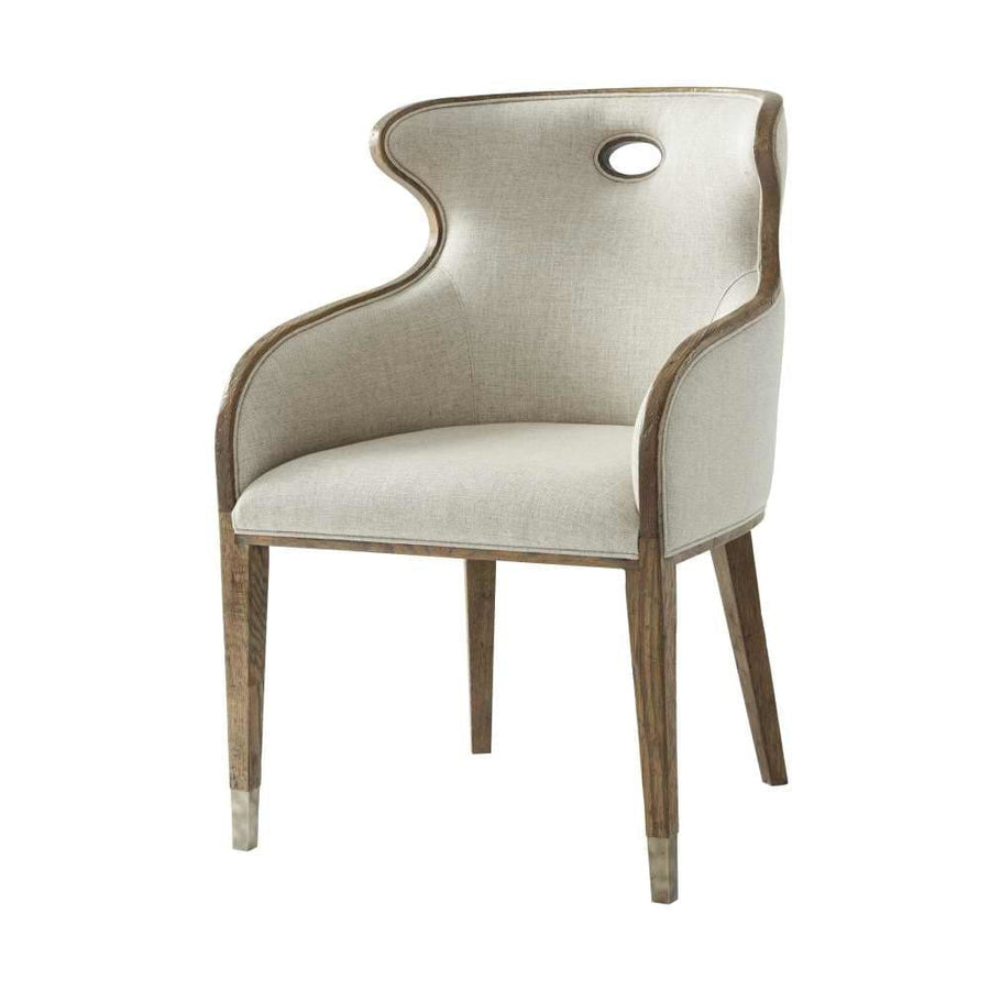 Cannon Scoop Back Upholstered Chair-Theodore Alexander-THEO-CB41031.1AXG-Lounge Chairs-1-France and Son