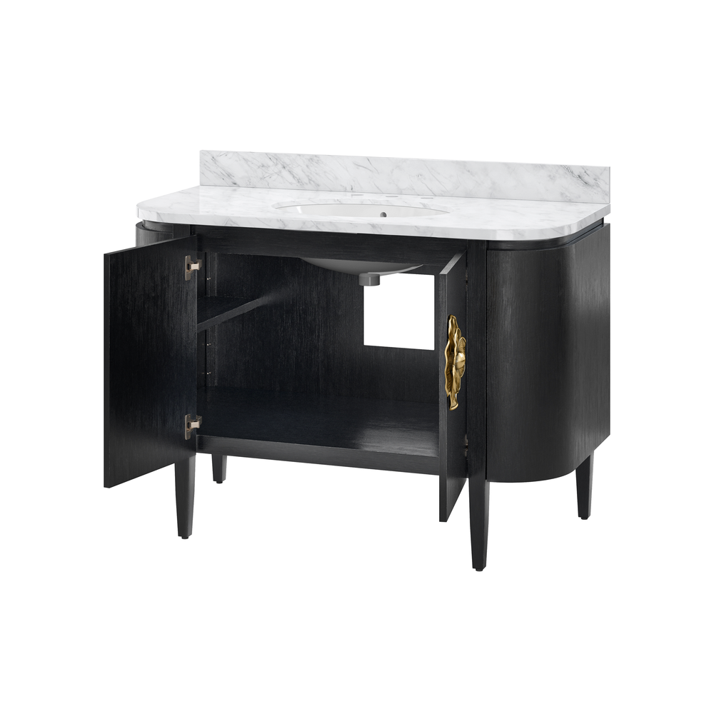 Vanities Briallen 48" Black Vanity with Oval Undermount Sink