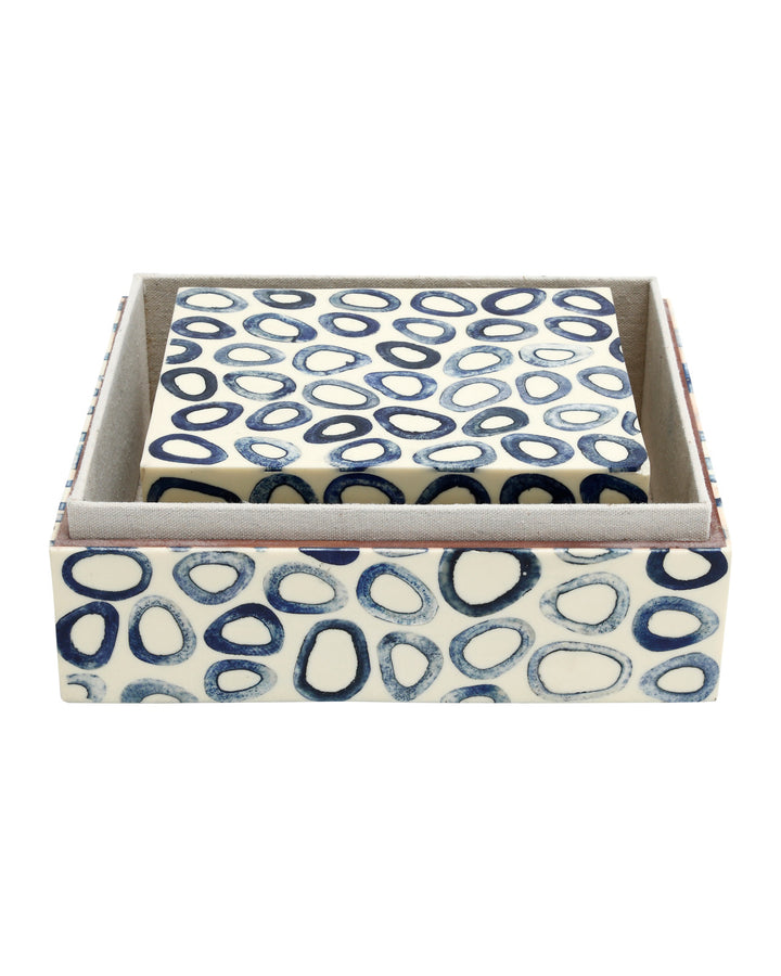Boxes Ovoid Blue Box Set of 2