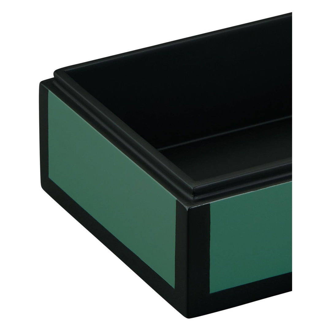 Green Lacquer Box Set of 2