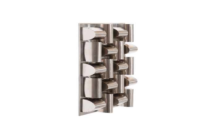 Arete Wall Tile, Stainless Steel-Phillips Collection-PHIL-CH65060-Wall Decor-2-France and Son