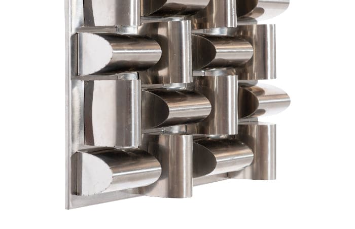 Arete Wall Tile, Stainless Steel-Phillips Collection-PHIL-CH65060-Wall Decor-3-France and Son