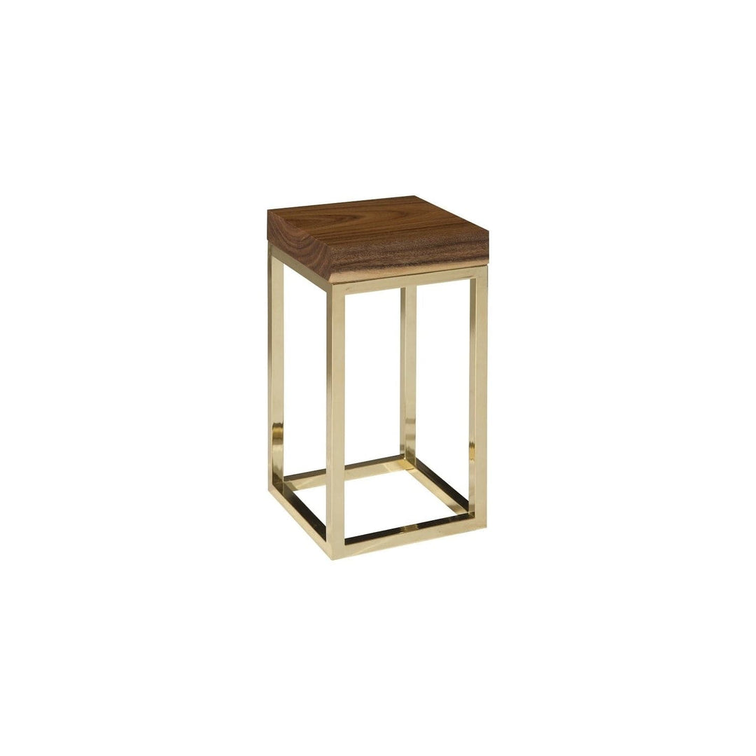Hayden End Table Natural - Narrow - Square - Plated Brass Base-Phillips Collection-PHIL-CH72065-End Table-1-France and Son