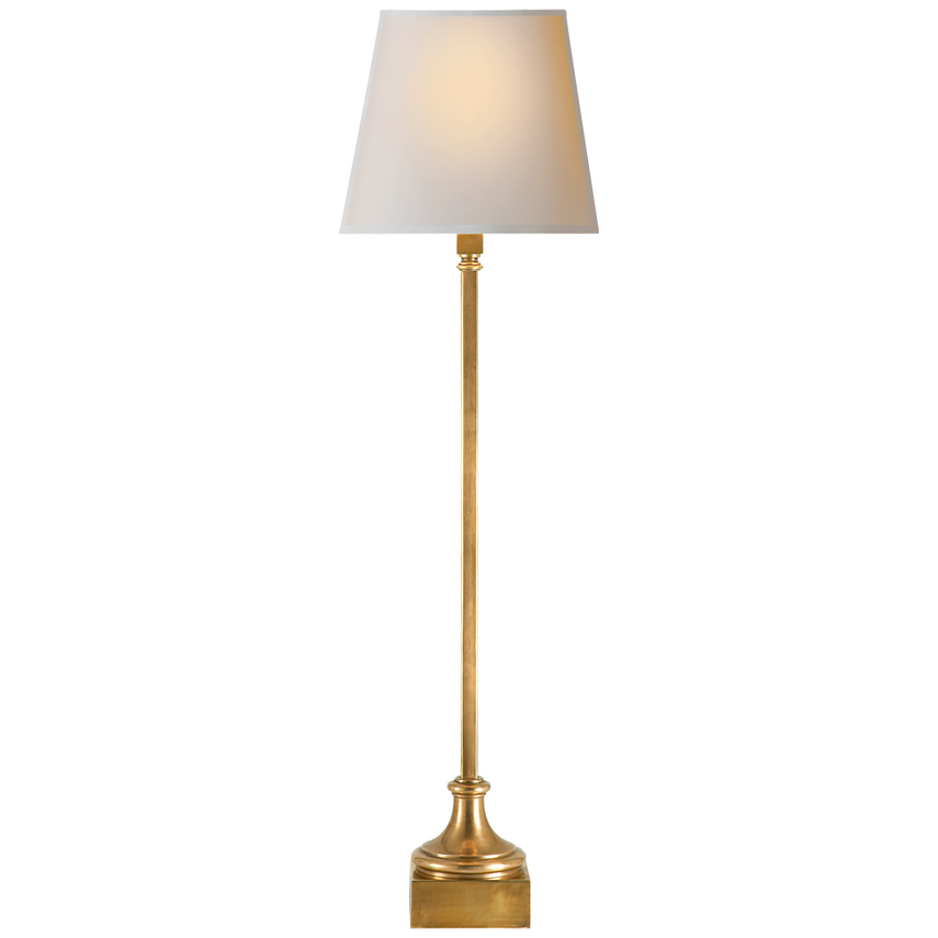 Cedar Buffet Lamp-Visual Comfort-VISUAL-CHA 8315AB-NP-Table LampsAntique-Burnished Brass / Natural Paper Shade-2-France and Son