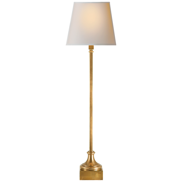 Cedar Buffet Lamp-Visual Comfort-VISUAL-CHA 8315AB-NP-Table LampsAntique-Burnished Brass / Natural Paper Shade-2-France and Son