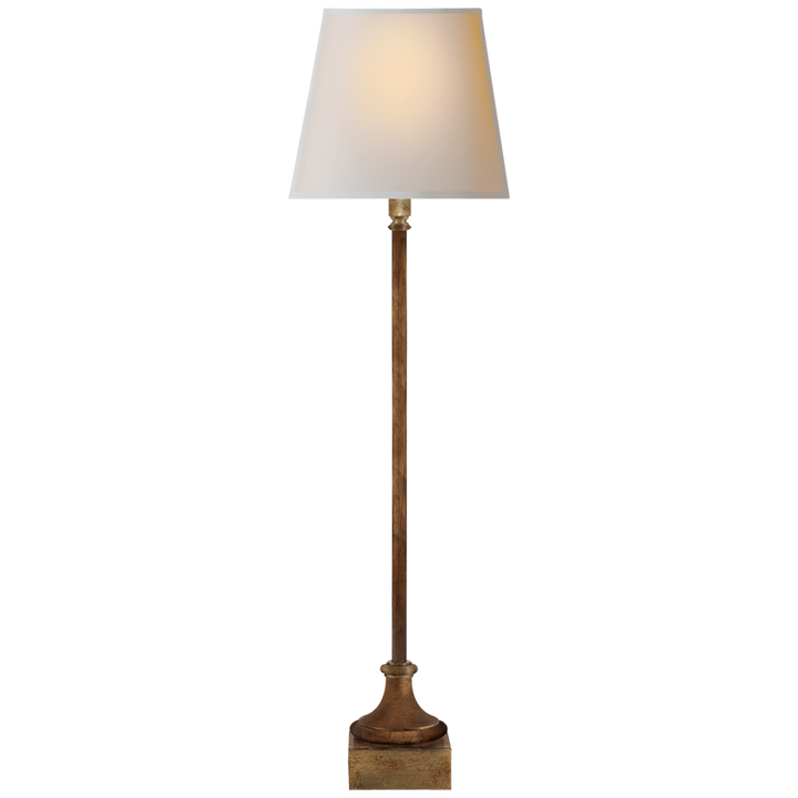 Cedar Buffet Lamp-Visual Comfort-VISUAL-CHA 8315GI-NP-Table LampsGilded Iron / Natural Paper Shade-6-France and Son