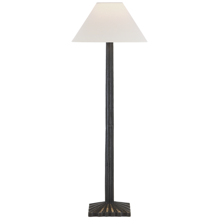 Suzan Buffet Lamp-Visual Comfort-VISUAL-CHA 8463AI-L-Table LampsAged Iron-Linen-1-France and Son