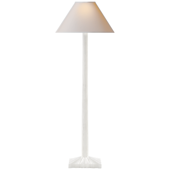 Suzan Buffet Lamp-Visual Comfort-VISUAL-CHA 8463WHT-NP-Table LampsPlaster White-Natural Paper-8-France and Son