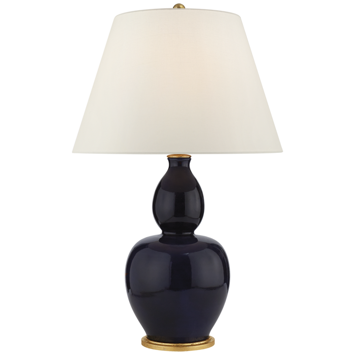 Yin Double Gourd Table Lamp-Visual Comfort-VISUAL-CHA 8663DM-L-Table LampsDenim Porcelain-1-France and Son