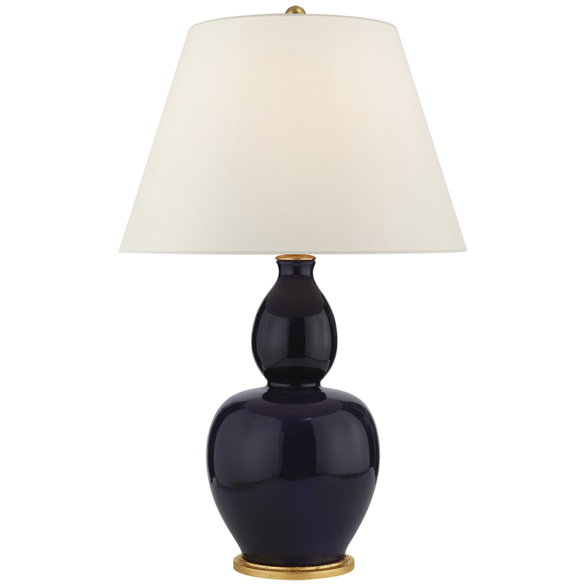 Yin Double Gourd Table Lamp-Visual Comfort-VISUAL-CHA 8663DM-L-Table LampsDenim Porcelain-1-France and Son