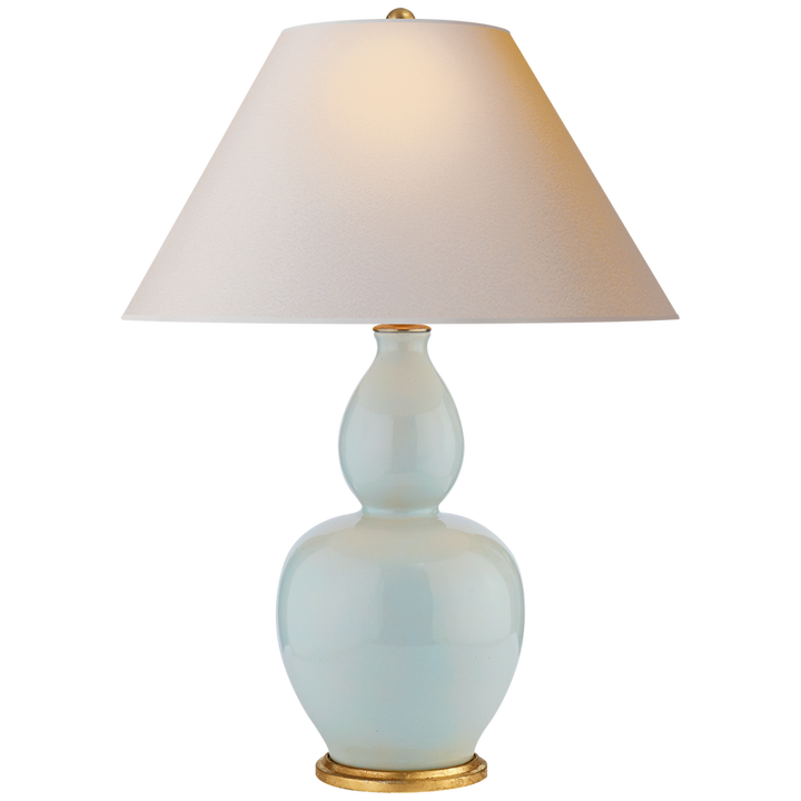 Yin Double Gourd Table Lamp-Visual Comfort-VISUAL-CHA 8663ICB-L-Table LampsIce Blue Porcelain-2-France and Son