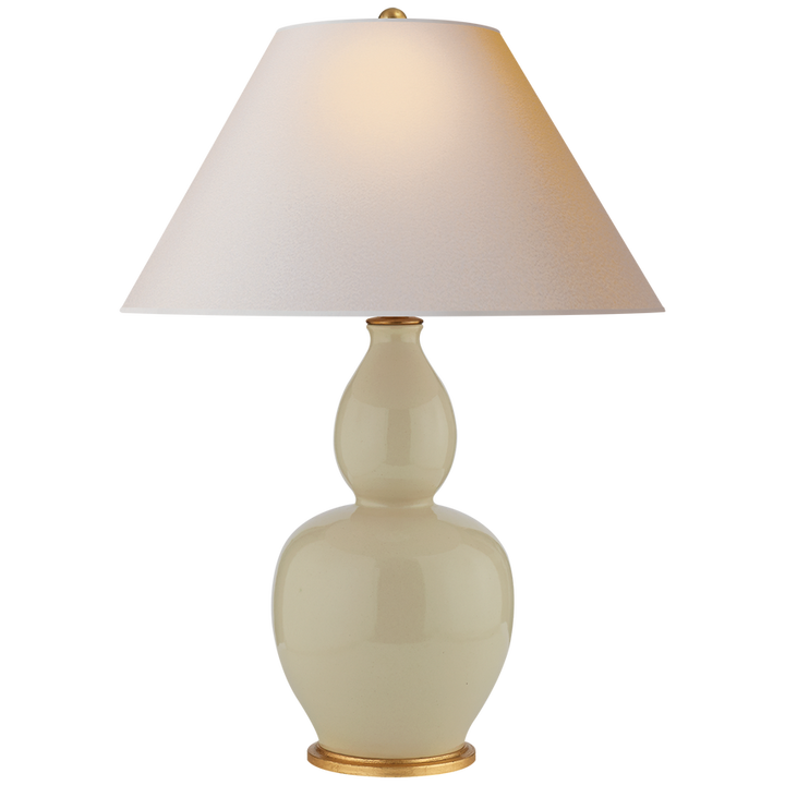 Yin Double Gourd Table Lamp-Visual Comfort-VISUAL-CHA 8663ICO-L-Table LampsCoconut Porcelain-3-France and Son