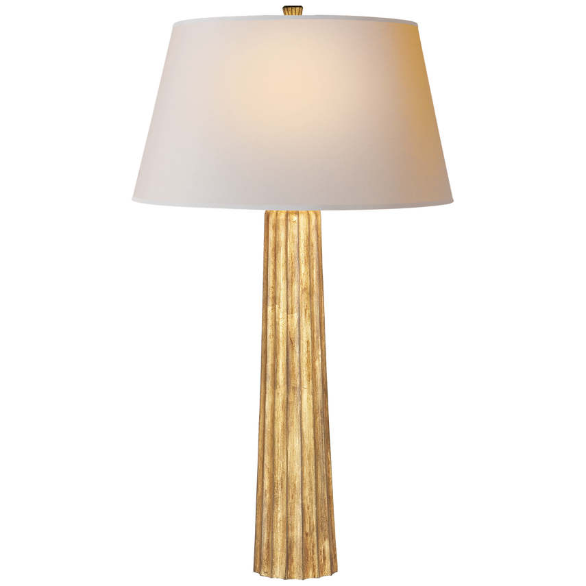 Ford Spire Large Table Lamp-Visual Comfort-VISUAL-CHA 8906GI-L-Table LampsGilded Iron / Linen Shade-2-France and Son