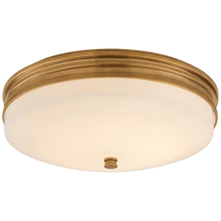 Laura Small Flush Mount-Visual Comfort-VISUAL-CHC 4601AB-WG-Flush MountsAntique-Burnished Brass/White Glass-1-France and Son