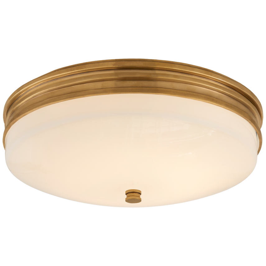 Laura Small Flush Mount-Visual Comfort-VISUAL-CHC 4601AB-WG-Flush MountsAntique-Burnished Brass/White Glass-1-France and Son