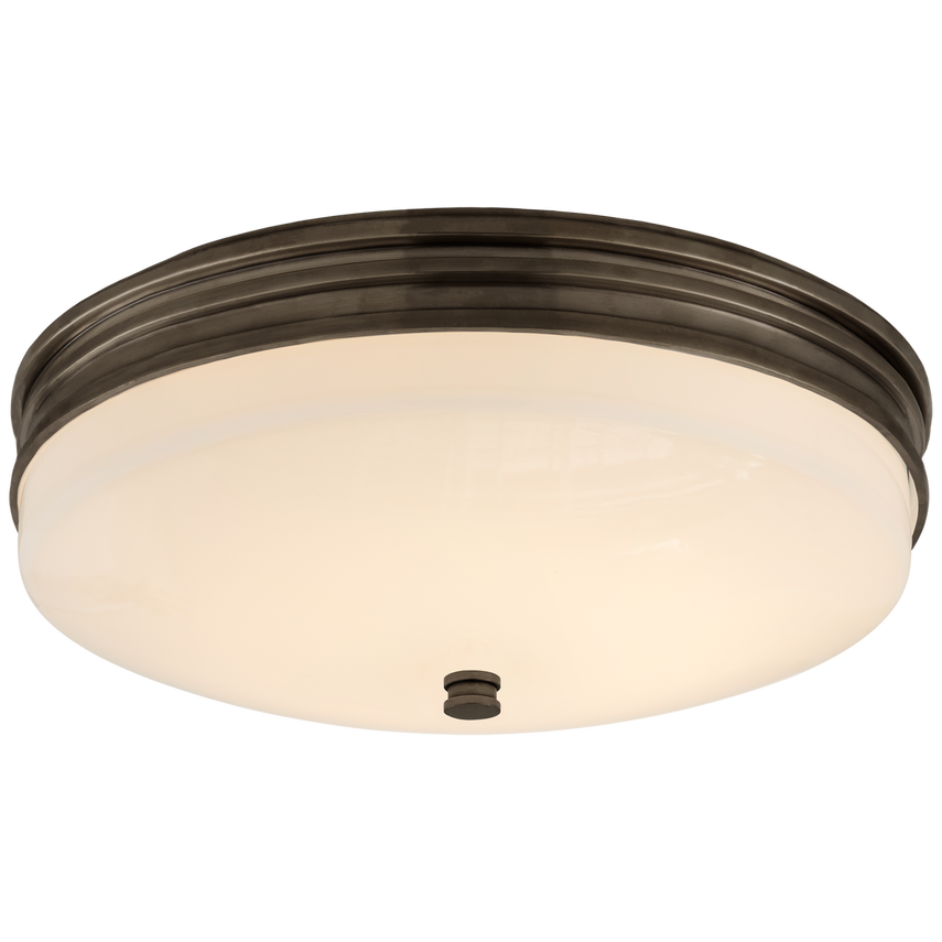 Laura Small Flush Mount-Visual Comfort-VISUAL-CHC 4601BZ-WG-Flush MountsBronze/White Glass-3-France and Son