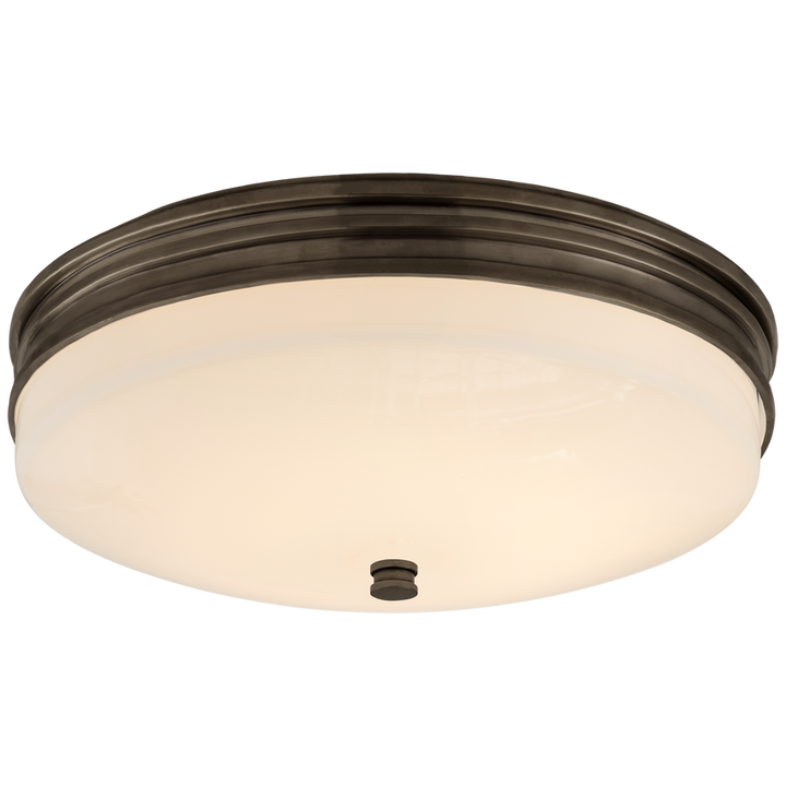 Laura Small Flush Mount-Visual Comfort-VISUAL-CHC 4601BZ-WG-Flush MountsBronze/White Glass-3-France and Son