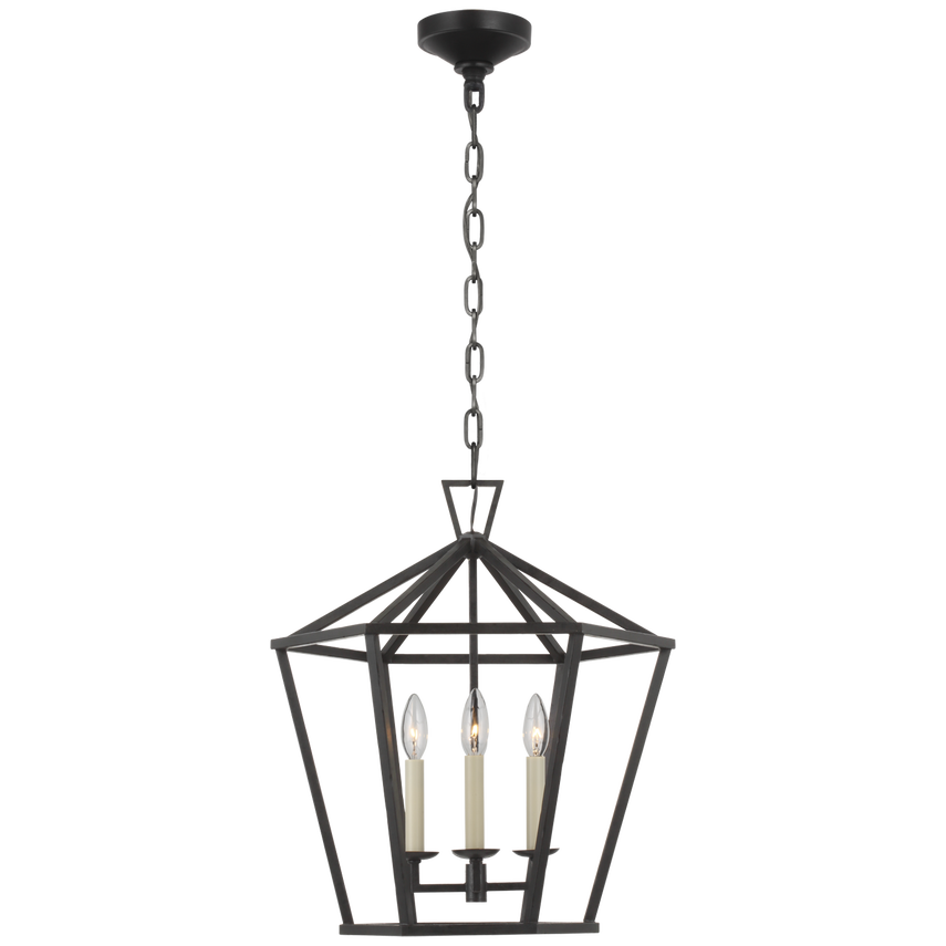 Darling Medium Hexagonal Lantern-Visual Comfort-VISUAL-CHC 5227AI-PendantsAged Iron-1-France and Son