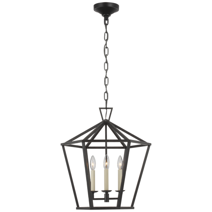 Darling Medium Hexagonal Lantern-Visual Comfort-VISUAL-CHC 5227AI-PendantsAged Iron-1-France and Son