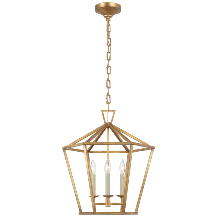 Darling Medium Hexagonal Lantern-Visual Comfort-VISUAL-CHC 5227GI-PendantsGilded Iron-2-France and Son