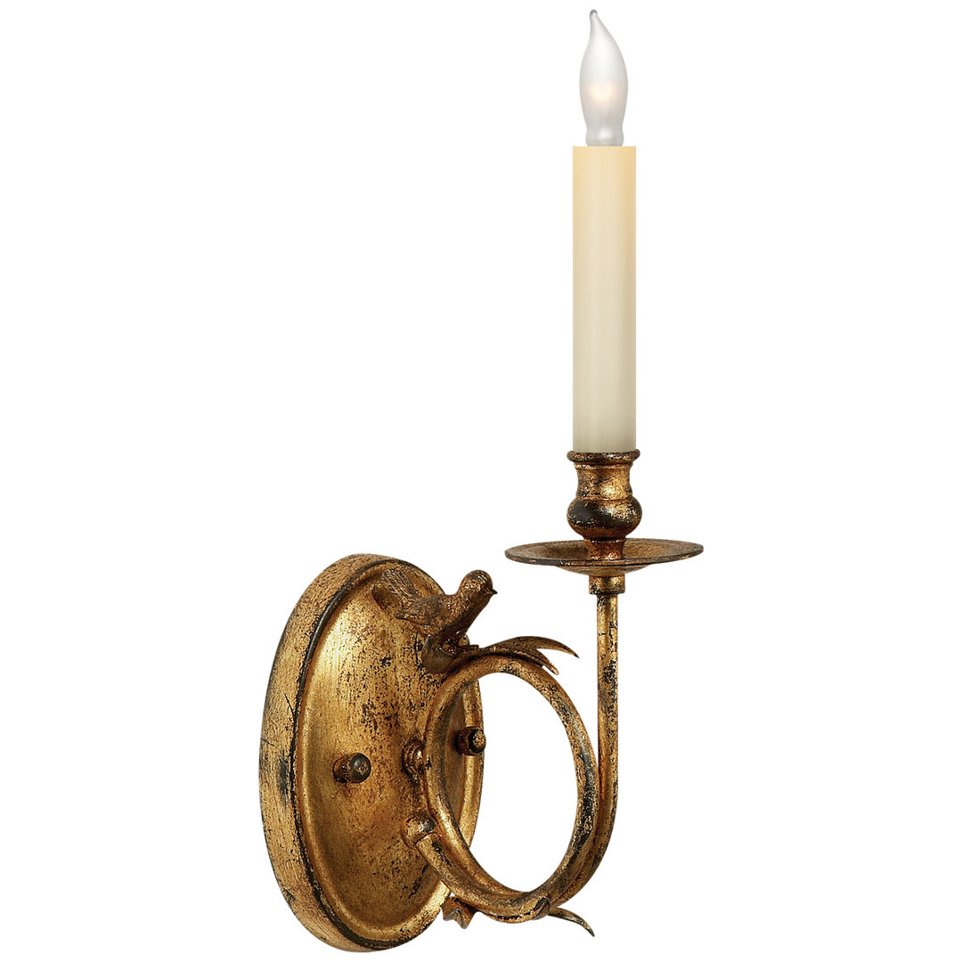 Percy Bird Sconce-Visual Comfort-VISUAL-CHD 1158GI-Wall LightingGilded Iron-1-France and Son