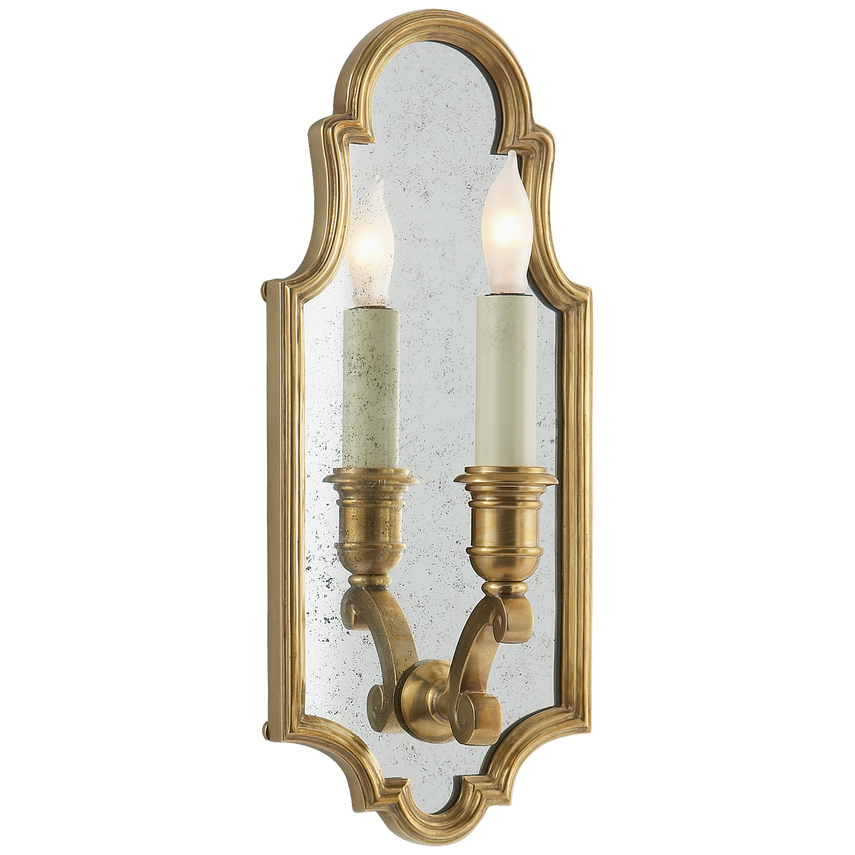 Surrey Small Framed Sconce-Visual Comfort-VISUAL-CHD 1183AB-Wall LightingAntique-Burnished Brass-1-France and Son