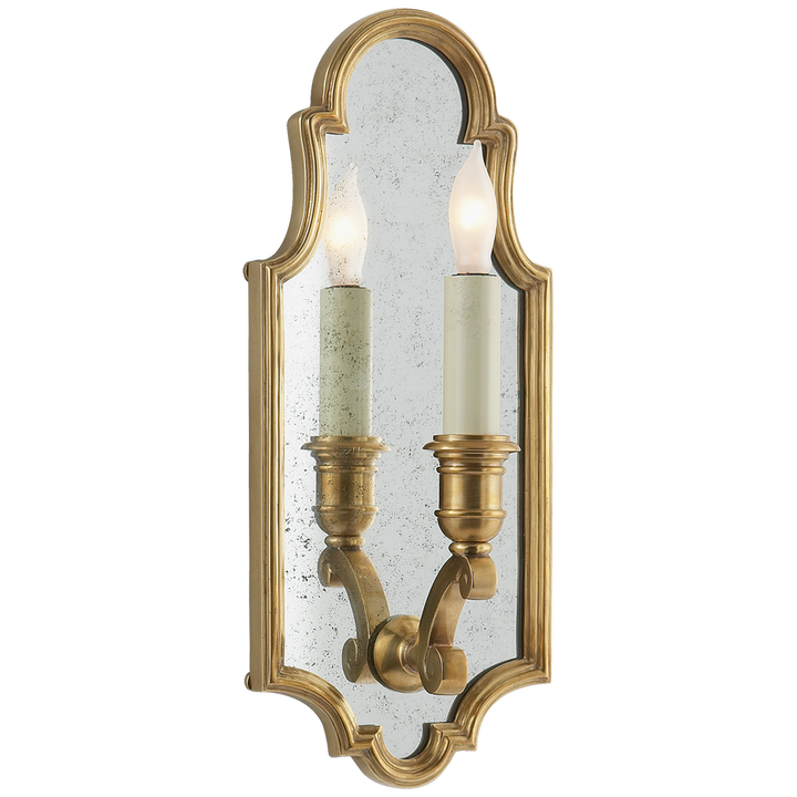 Surrey Small Framed Sconce-Visual Comfort-VISUAL-CHD 1183AB-Wall LightingAntique-Burnished Brass-1-France and Son