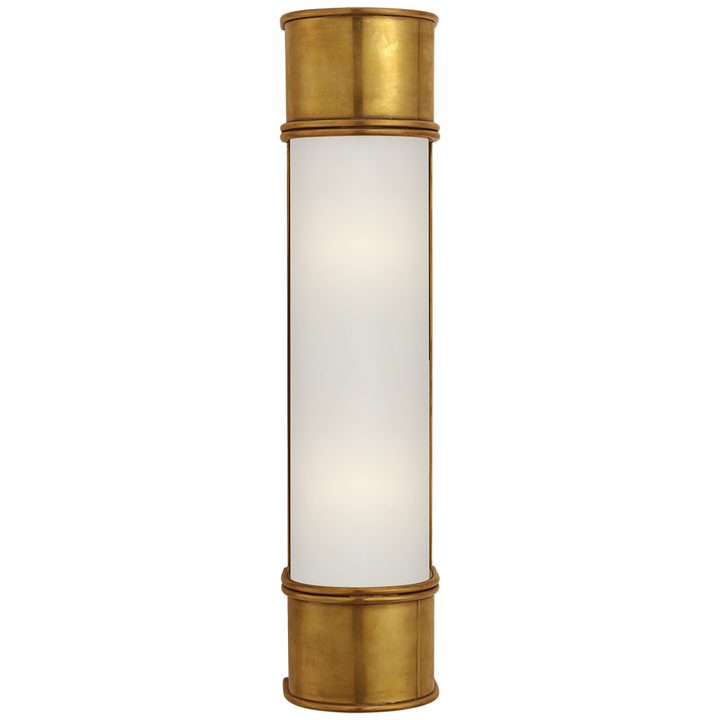 Ford 18" Bath Sconce-Visual Comfort-VISUAL-CHD 1552AB-FG-Bathroom LightingAntique-Burnished Brass-Frosted Glass-1-France and Son