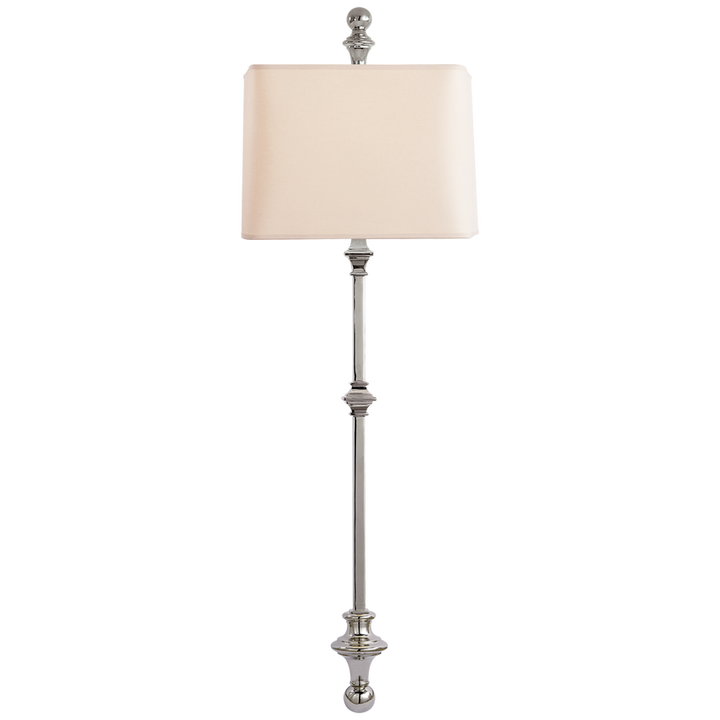 Cedar Stanchion Wall Light-Visual Comfort-VISUAL-CHD 2300PN-NP-Wall LightingPolished Nickel / Natural Paper Shade-8-France and Son