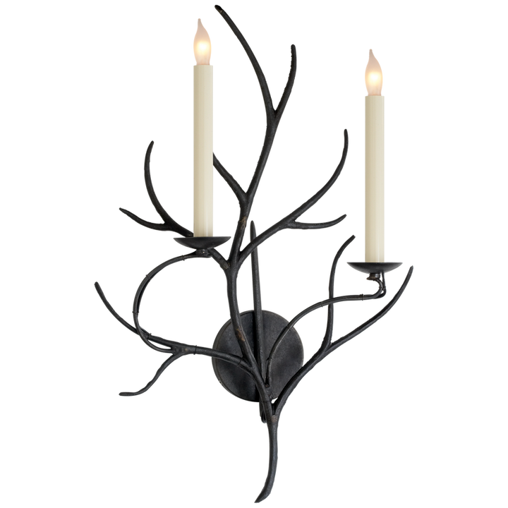 Braly Sconce-Visual Comfort-VISUAL-CHD 2470AI-Wall LightingAged Iron-1-France and Son