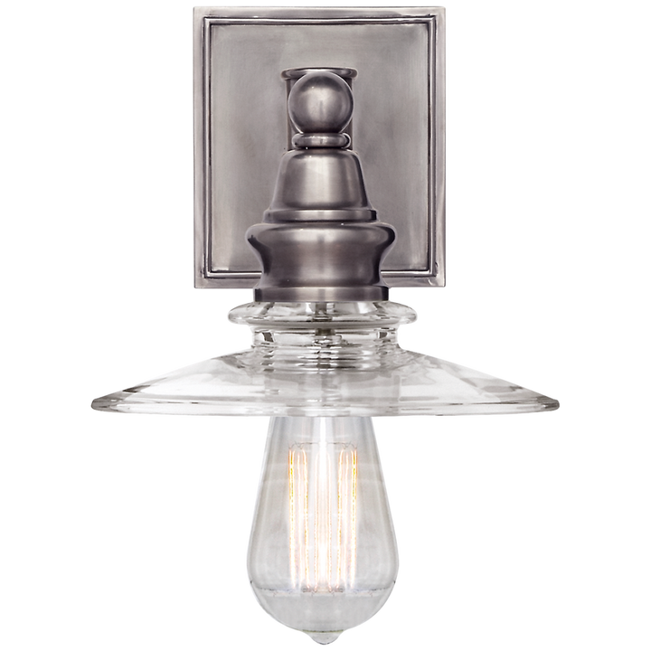 Cavelleine Shield Sconce-Visual Comfort-VISUAL-CHD 2473AN-CG-Wall LightingAntique Nickel-2-France and Son