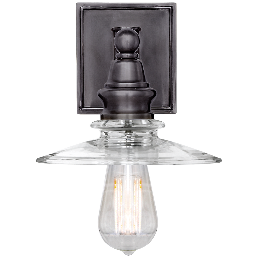 Cavelleine Shield Sconce-Visual Comfort-VISUAL-CHD 2473BZ-CG-Wall LightingBronze-3-France and Son