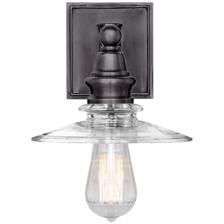 Cavelleine Shield Sconce-Visual Comfort-VISUAL-CHD 2473BZ-CG-Wall LightingBronze-3-France and Son